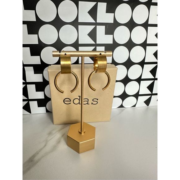 EDAS CLEO EARRINGS / BRASS / STERLING SILVER - Picture 2 of 5